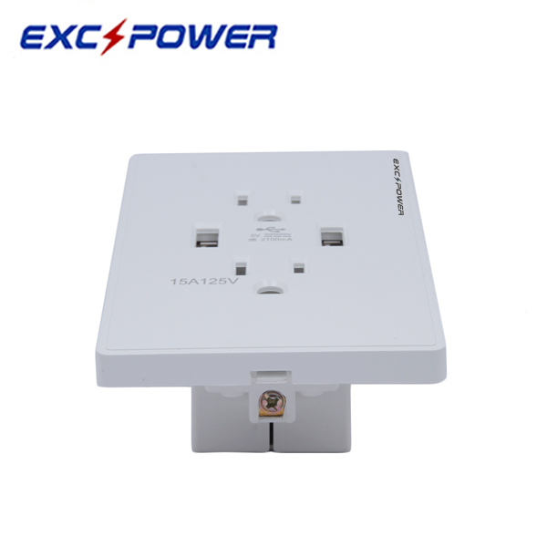 EP-USB003 American Standard USB Wall Socket  with Two USB Outlets